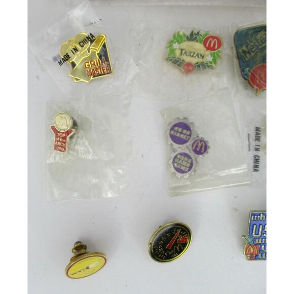 13 McDonald's Lapel Pins Advertising Lot No Duplicates Top of Arch, Speed Guage - Picture 2 of 4